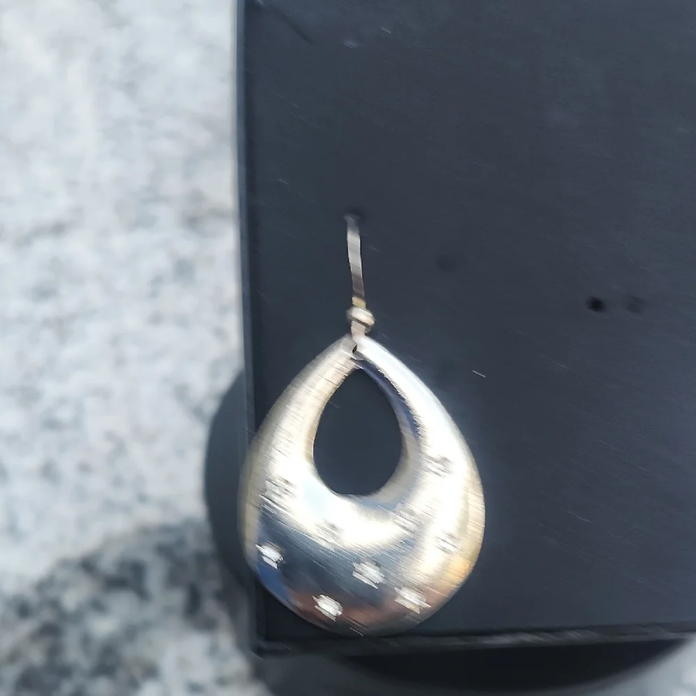 INC International Concepts Silver Teardrop Earrings